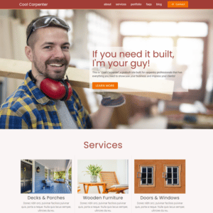 Cool Carpenter - website for construction companies