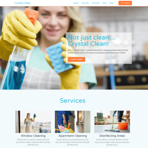 Crystal Clean - Website for cleaning companies