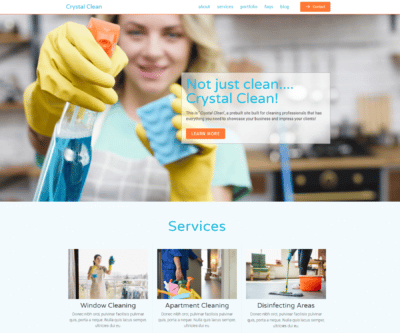 Crystal Clean - Website for cleaning companies